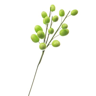 Ветка декоративная "Пасхальные крашенки салатовые" (15шт) 5000-013/GREEN фото
