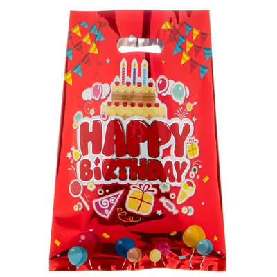 Набір подарункових кульків "Happy Birthday" 10 шт 8132-028 фото
