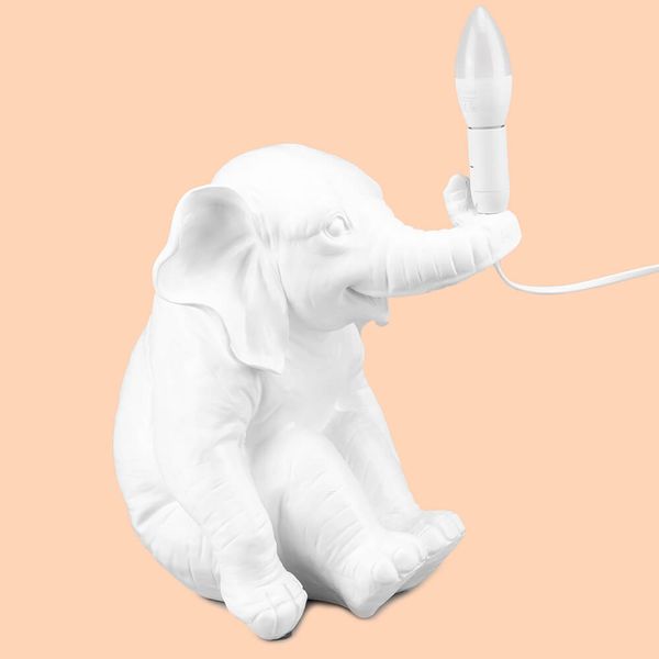 Лампа "Білий слон", біла 2014-007 фото