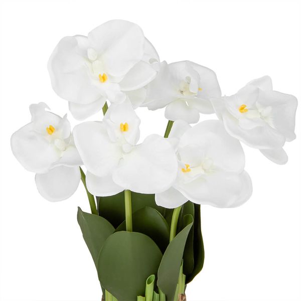 Букет орхідей 33 см, білий 8931-016 фото