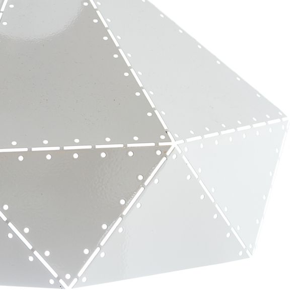 Люстра підвіска біла з полігональним дизайном ZD038A/D300 (white) фото