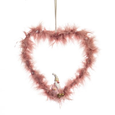 Підвіска "Пухнасте серце" рожеве 6003-035 фото