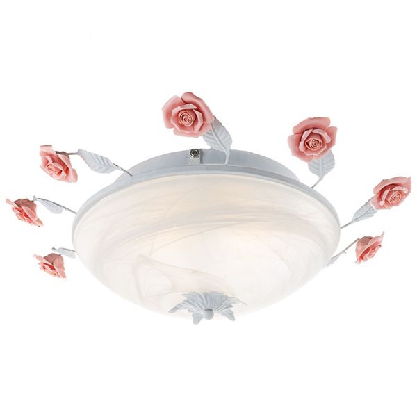 Люстра потолочная круглая на 3 лампы с розами (SA012/400) SA012/400 фото