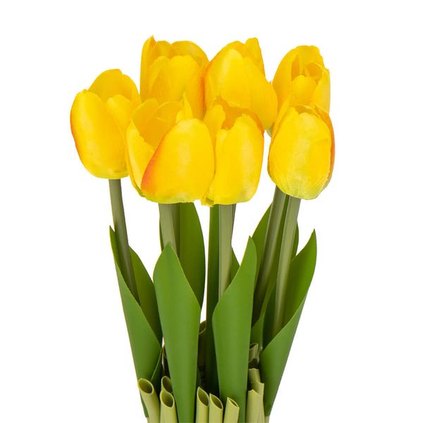 Букет тюльпанів 25 см, жовтий 8931-010 фото