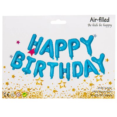 Набір повітряних куль "Happy Birthday", блакитний 18918-005 фото