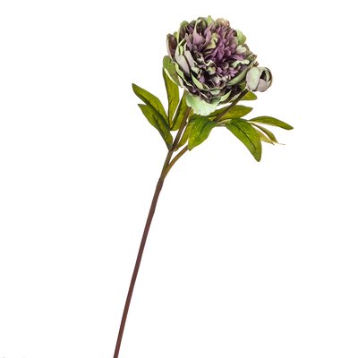 Цветок искусственный "Пион с бутоном" пурпурный 8100-042 фото