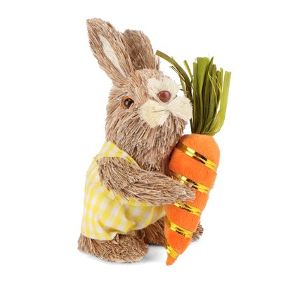 Кролик із морквиною, 14 см 6018-136 фото