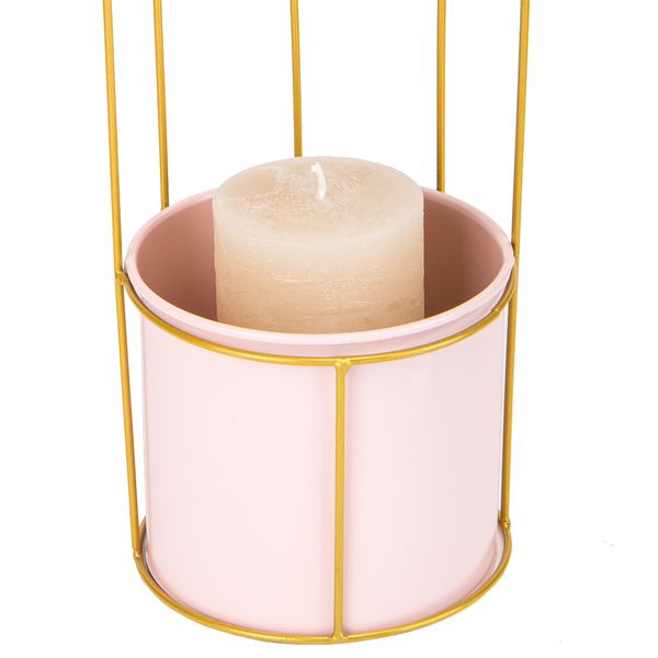 Підсвічник-ваза "Золота пташка", рожева, 41 см 8915-007 фото
