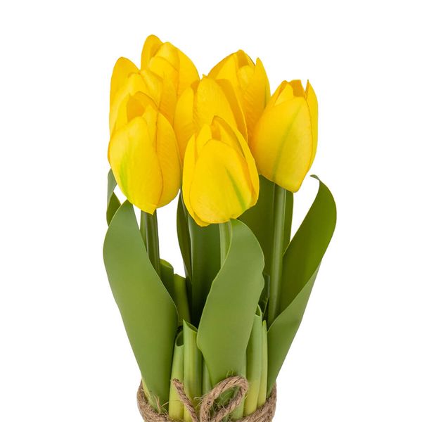 Букет тюльпанів 19 см, жовтий 8931-003 фото