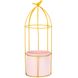 Подсвечник-ваза "Золотая птичка", розовая, 41 см 8915-007 фото 1