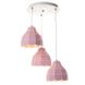 Люстра-подвес розовая тюльпан на 3 лампы (FE016/3) FE016/3 фото 1