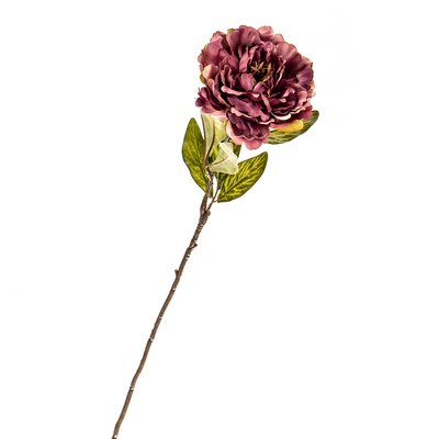 Цветок искусственный "Пионовидная роза бордо" 2000-017PL фото