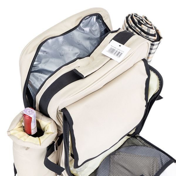 Рюкзак для пикника "Тревел" на 2 человека, бежевый, бежевый 0503-014 фото