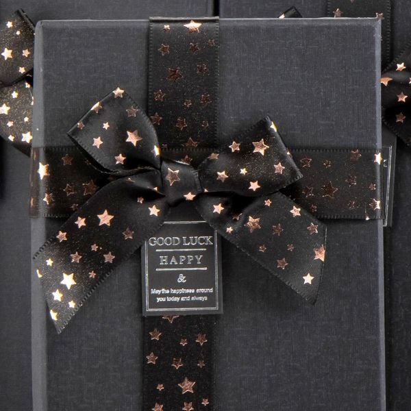 Набір з 3 коробок "Подарункова Магія", чорний 9060-006 фото