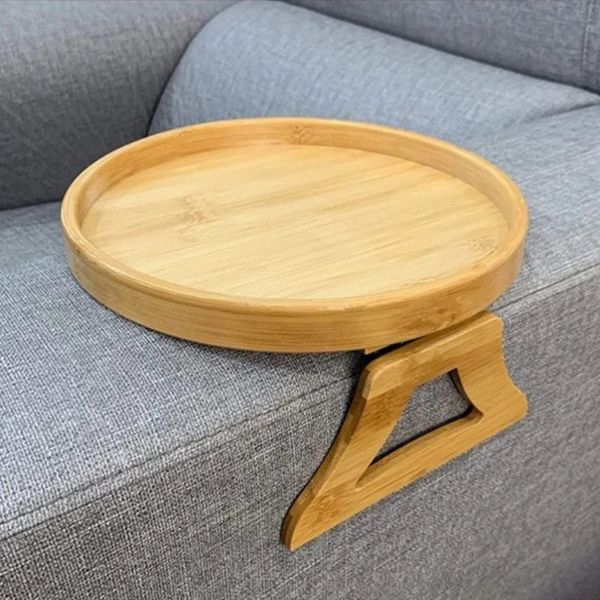 Бамбуковий столик-накладка на підлокітник дивану, 25 см 9031-001 фото