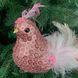 Новорічна іграшка "Райська пташка" рожева 6018-012 фото 1