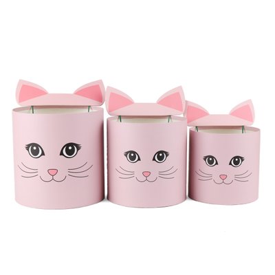 Набір із трьох коробок "Мила кішечка", рожевий 8929-014 фото