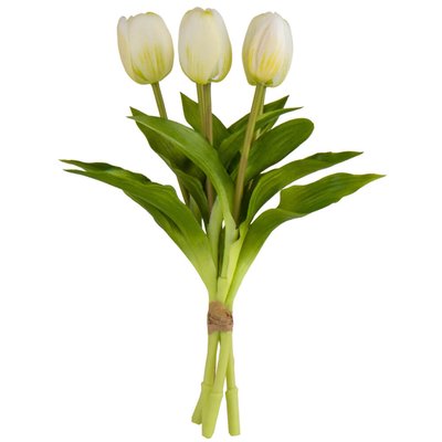 Букет тюльпанів, білий, 30 см 8921-005 фото