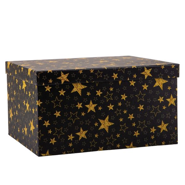 Набор из 10 коробок "Золотые звезды", 25,5*30*16,5 см 9076-004 фото