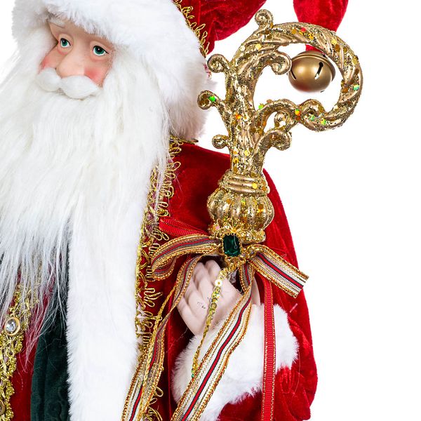 Фігурка «Санта з посохом» у червоному 60 см. 6011-004 фото