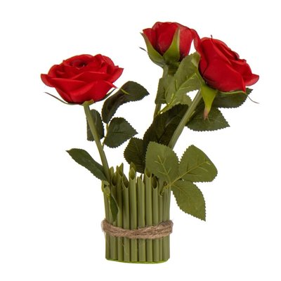 Букет троянд, червоний, 23 см 8921-041 фото