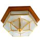 Світильник стельовий з дерев'яною основою шестикутної форми FN019/3 фото 2