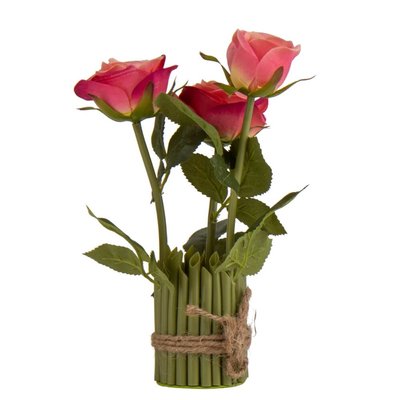 Букет троянд, рожевий, 23 см 8921-043 фото