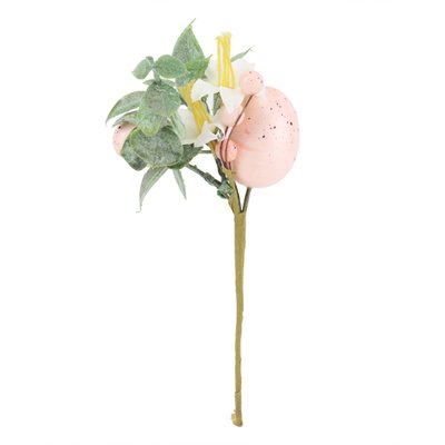 Декоративна гілочка «Рожеві крашанки», 18 см 5004-041 фото