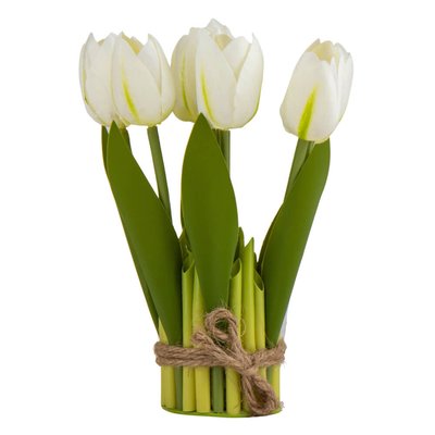 Букет тюльпанів, білий, 18 см 8921-011 фото