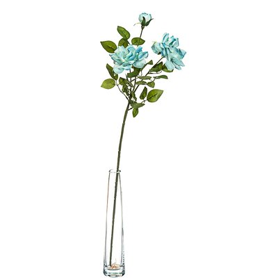 Цветок искусственный "Роза чайная", голубая 8100-027 фото