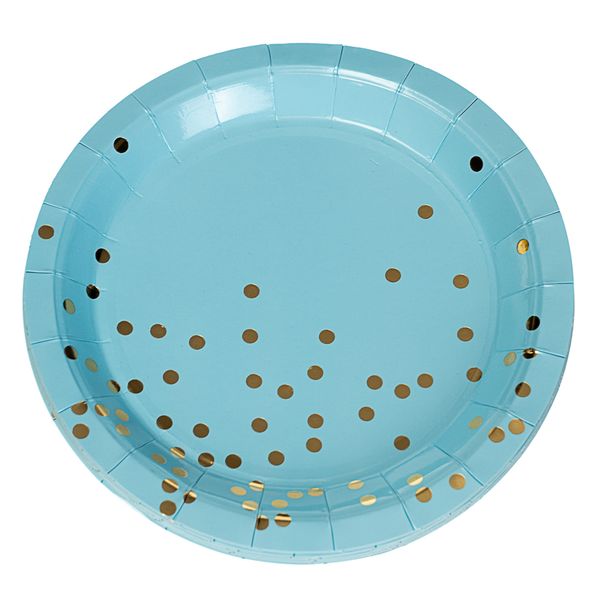 Набор тарелок "Горошинки" 18 см., 10шт. *4 цвета 8513-002 фото