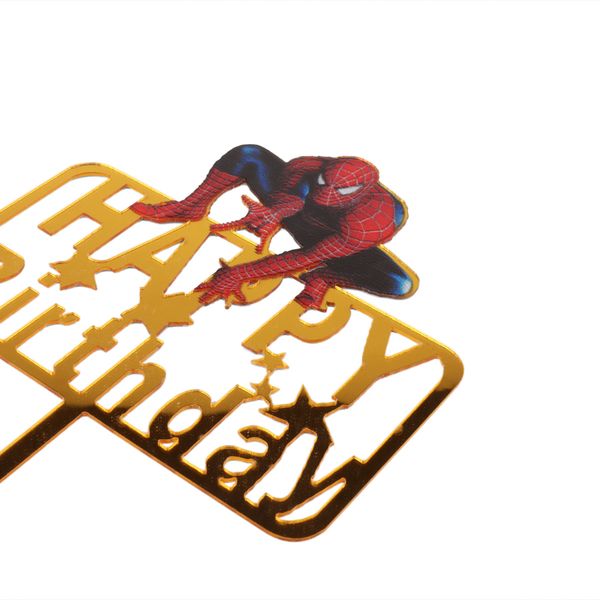 Топер в торт "Happy Birthday" *рандомний вибір дизайну 8820-003 фото