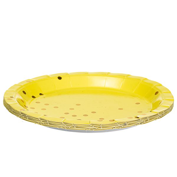 Набор тарелок "Горошинки" 18 см., 10шт. *4 цвета 8513-002 фото