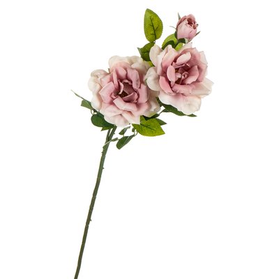Квітка штучна "Троянда чайна", ніжно-рожева 8100-026 фото