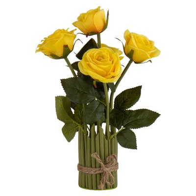Букет троянд, жовтий, 29 см 8921-048 фото