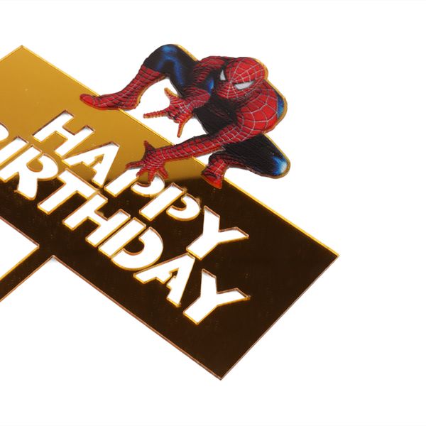 Топер в торт "Happy Birthday" *рандомний вибір дизайну 8820-005 фото