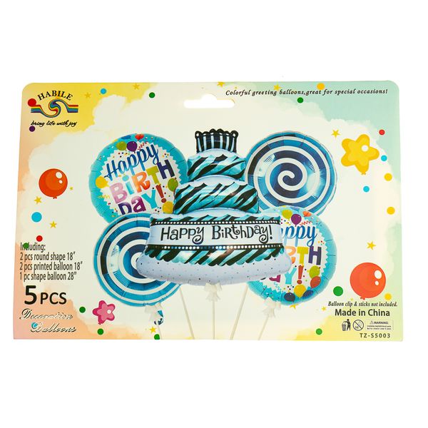 Набор воздушных шаров "Именинный торт" *рандомный выбор дизайна 8508-014 фото