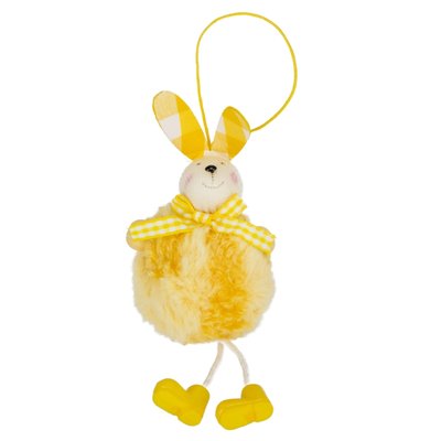 Підвісна фігурка "Кролик", жовта, 15,5 см 9109-007 фото