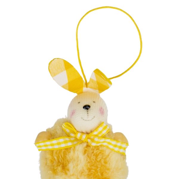 Підвісна фігурка "Кролик", жовта, 15,5 см 9109-007 фото