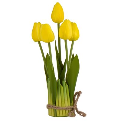 Букет тюльпанів, жовтий, 26 см 8921-019 фото