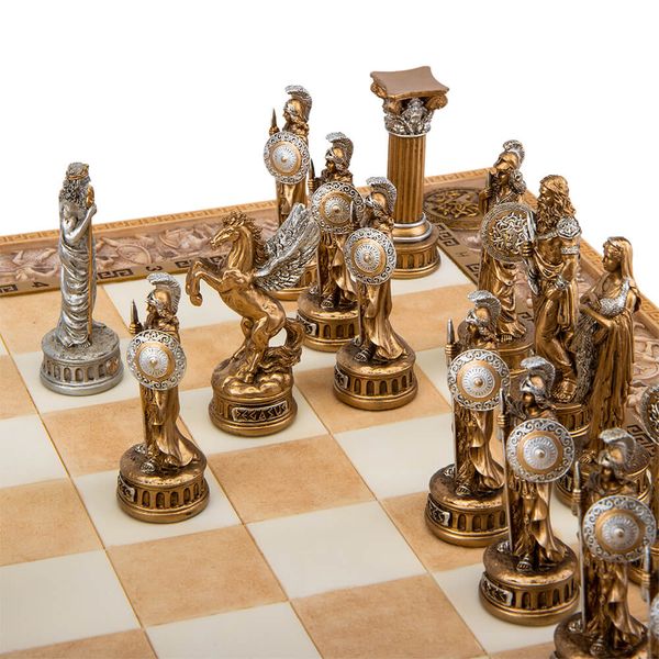 Набор шахмат "Греция", белая доска, 43,3х43,3 см 77745AA фото