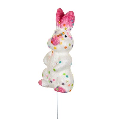 Декор на палочке "Кролик с розовыми ушками" (7 см.) 8108-032 фото