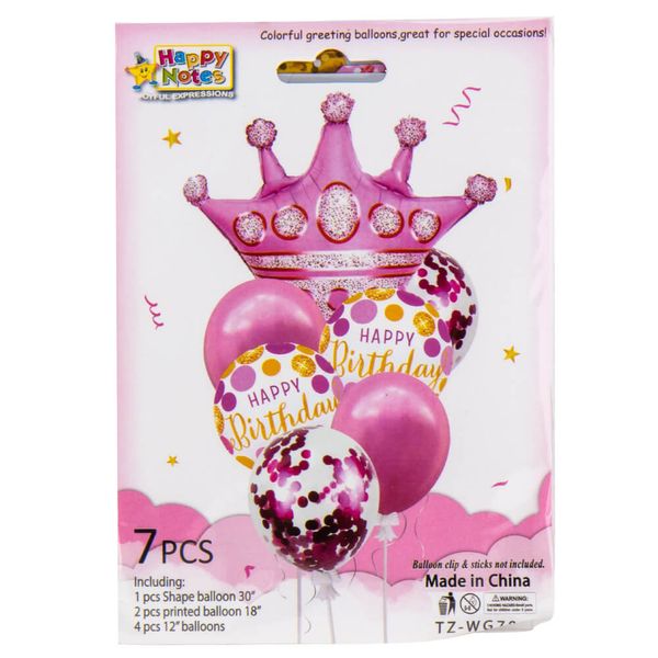 Набор воздушных шаров "Розовая корона" 18913-002 фото