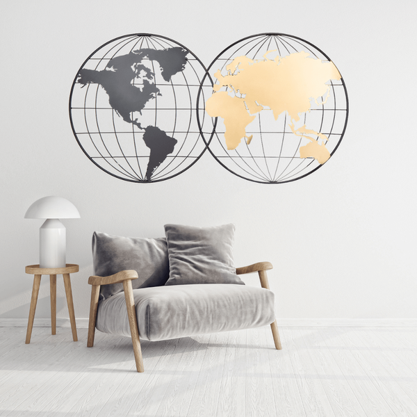 Декор настінний "Карта світу", 110,5 см (САМОВИВІЗ АБО ОКРЕМА ТТН) 8926-009 фото