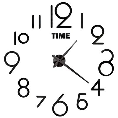 3Д часы настенные, черные 9020-011 фото